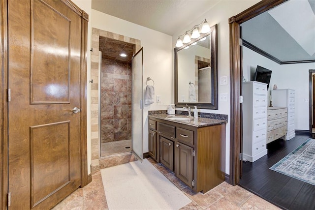 1106 Polk St, Piedmont, OK 73078 - bathroom featuring vanity and tiled shower