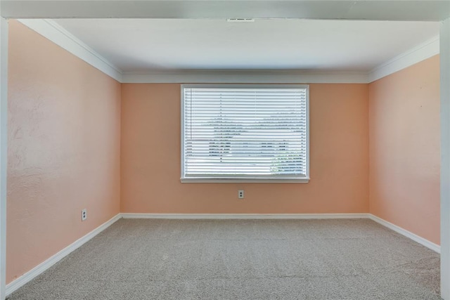 1417 Downing St, The Village, OK 73120 - carpeted empty room featuring crown molding and baseboards