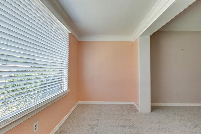 1417 Downing St, The Village, OK 73120 - carpeted spare room with crown molding and baseboards