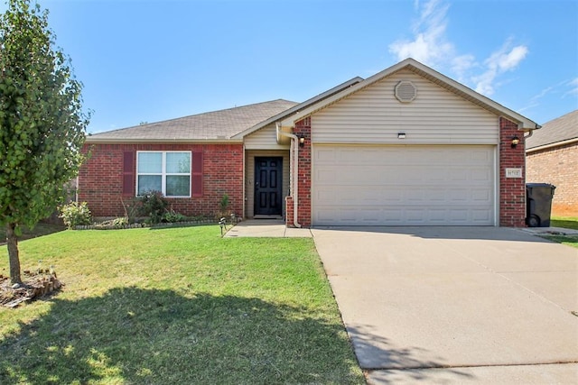 11712 NW 130th St, Piedmont, OK 73078 - ranch-style house featuring brick siding, driveway, and an attached garage