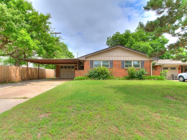 2120 N Divis Ave, Bethany, OK 73008 - single story home featuring a garage, brick siding, a carport, and concrete driveway