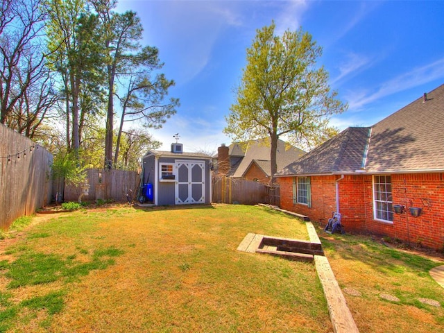 2404 Pawnee Xing, Edmond, OK 73034 - fenced backyard with a storage shed