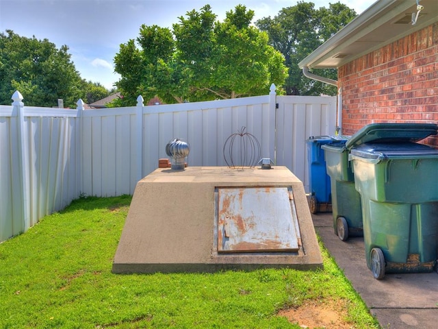1917 Goldenrod Ln, Midwest City, OK 73130 - entry to storm shelter