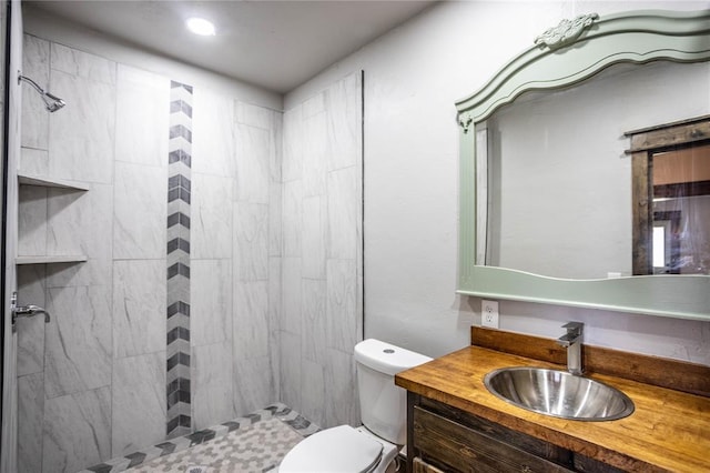 103 E Ash St, Carnegie, OK 73015 - full bathroom with vanity and tiled shower
