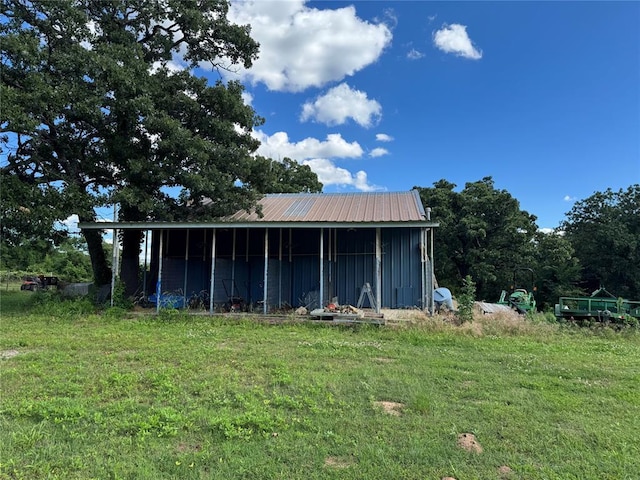 12237 N 359th Rd, Seminole, OK 74868 - view of pole building with a yard