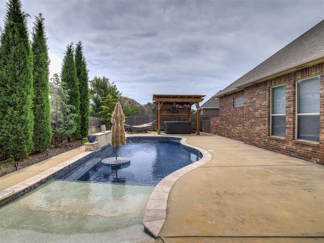 4311 Moorgate Dr, Norman, OK 73072 - view of swimming pool featuring a hot tub and a patio area