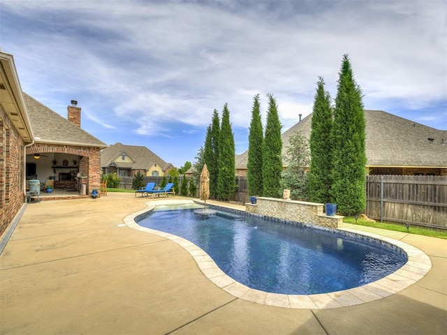 4311 Moorgate Dr, Norman, OK 73072 - view of swimming pool with a fenced backyard and a patio area