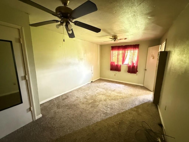 8821 NE 50th St, Spencer, OK 73084 - carpeted empty room with a ceiling fan and a textured ceiling