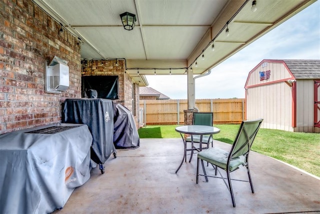 3309 Austrian Pine Ln, Yukon, OK 73099 - view of patio with a shed