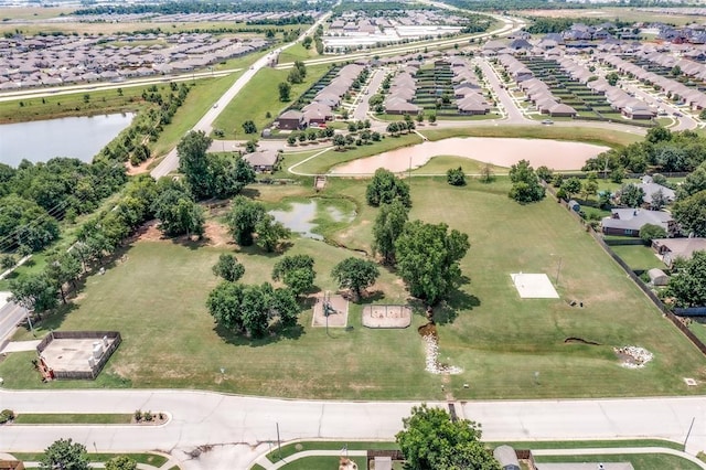 3309 Austrian Pine Ln, Yukon, OK 73099 - aerial view of property's location featuring a large body of water and nearby suburban area