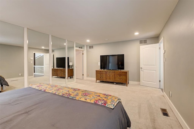 1810 Sandpiper Dr, Edmond, OK 73034 - bedroom featuring light colored carpet and recessed lighting