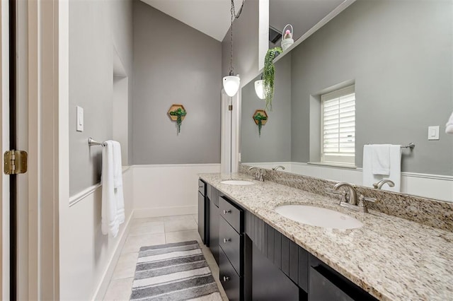 1810 Sandpiper Dr, Edmond, OK 73034 - bathroom with tile patterned flooring and double vanity