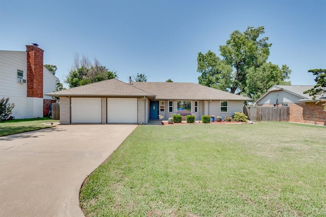 4813 NW 65th St, Oklahoma City, OK 73132 - ranch-style house with an attached garage and driveway