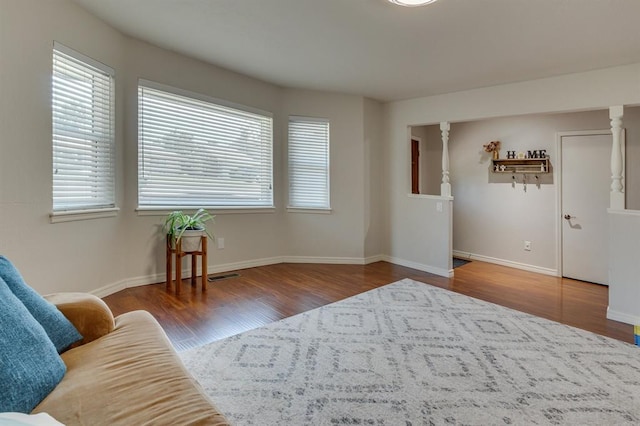 4813 NW 65th St, Oklahoma City, OK 73132 - living room with wood finished floors and baseboards