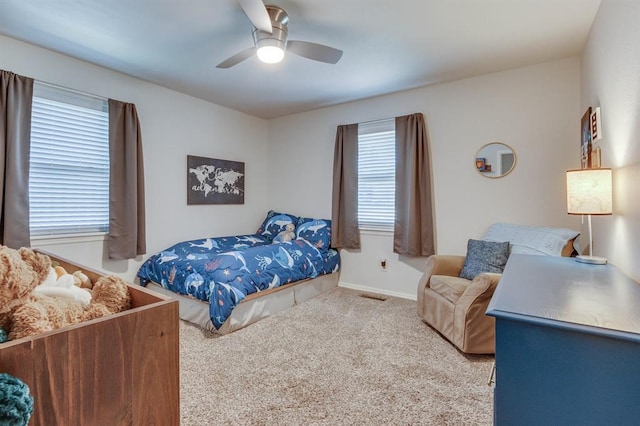 4813 NW 65th St, Oklahoma City, OK 73132 - bedroom featuring carpet and ceiling fan