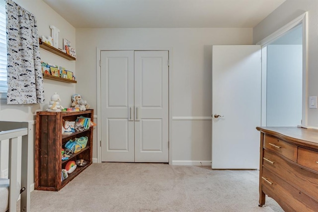 4813 NW 65th St, Oklahoma City, OK 73132 - bedroom featuring light carpet and a closet