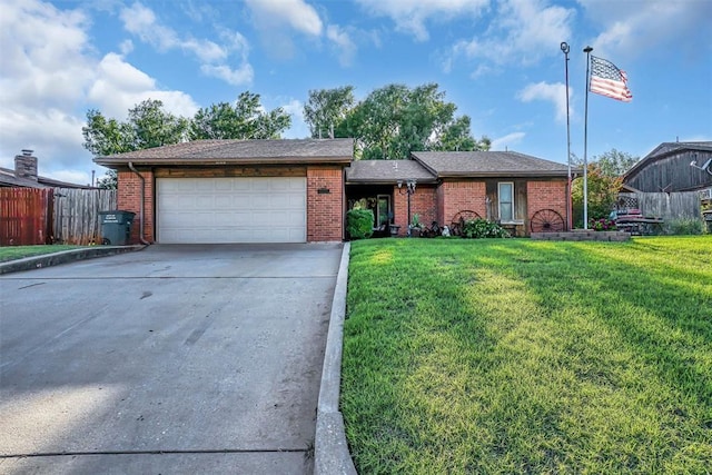 1108 S 13th St, Clinton, OK 73601 - single story home featuring brick siding, an attached garage, and driveway