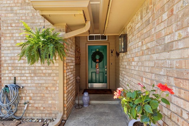 5 Larkens Pl, Shawnee, OK 74801 - doorway to property featuring brick siding