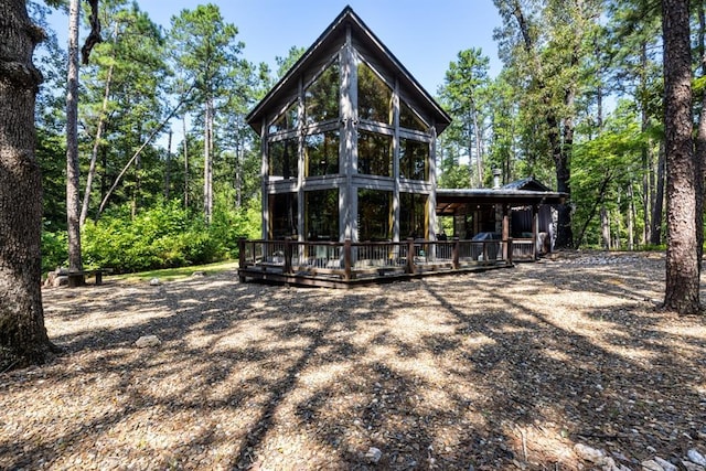173 Guppy Ln, Hochatown, OK 74728 - back of house with a deck