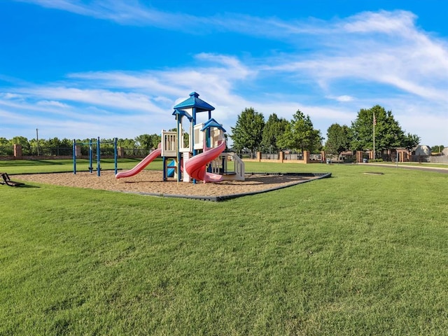 4001 Tori Pl, Yukon, OK 73099 - community playground featuring a yard