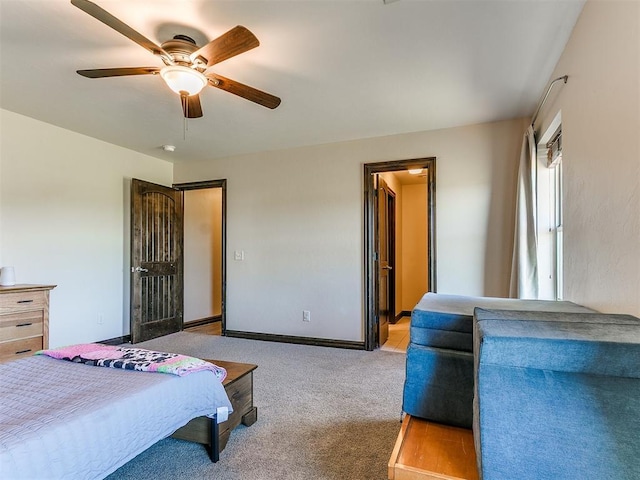 5053 Northridge Run, Cashion, OK 73016 - bedroom with carpet floors and ceiling fan