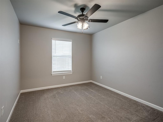 11716 SW 47th St, Mustang, OK 73064 - carpeted empty room with baseboards and ceiling fan