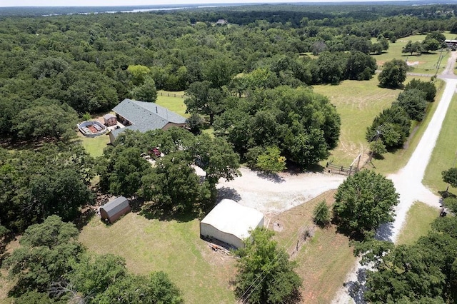 12333 E Tecumseh Rd, Norman, OK 73026 - view of rural area featuring a heavily wooded area