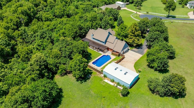 11748 SW 54th St, Mustang, OK 73064 - aerial view of a pool area