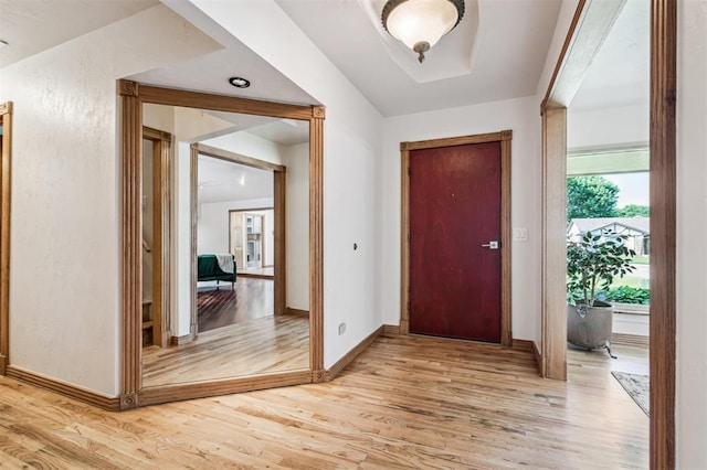 3425 Cheyenne Dr, Edmond, OK 73013 - entrance foyer with light wood-type flooring and baseboards