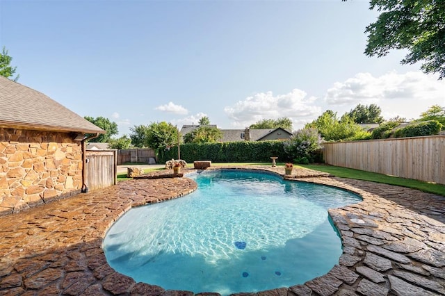 3425 Cheyenne Dr, Edmond, OK 73013 - view of pool with a fenced backyard