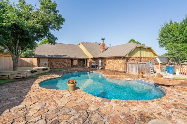 3425 Cheyenne Dr, Edmond, OK 73013 - view of swimming pool with a patio