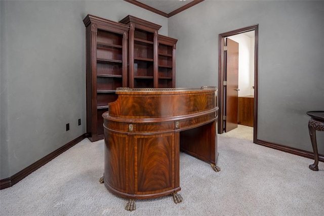 9124 SW 28th St, Oklahoma City, OK 73128 - office with carpet floors and ornamental molding