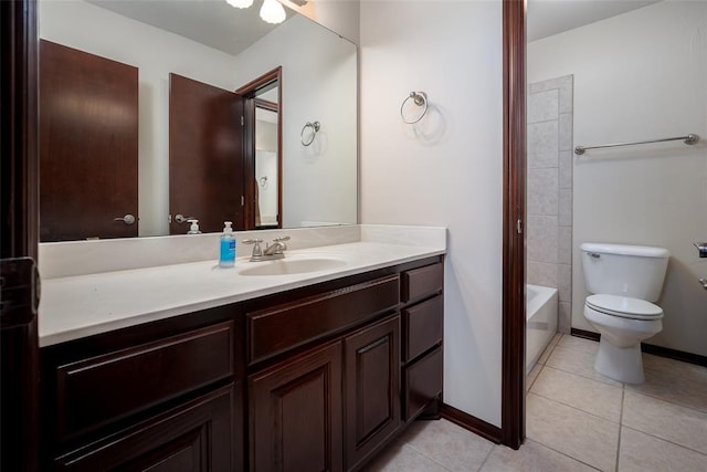 9124 SW 28th St, Oklahoma City, OK 73128 - full bathroom featuring vanity and tile patterned floors