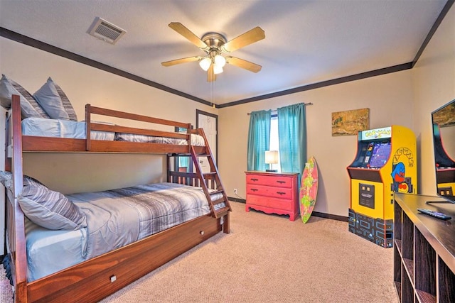 86 Crooked Oaks Ln, Broken Bow, OK 74728 - carpeted bedroom with baseboards and a ceiling fan