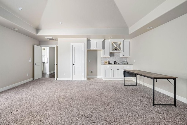 3000 Warwick Pl, Edmond, OK 73013 - interior space featuring light carpet and high vaulted ceiling