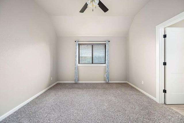 3000 Warwick Pl, Edmond, OK 73013 - additional living space with ceiling fan, vaulted ceiling, and carpet flooring