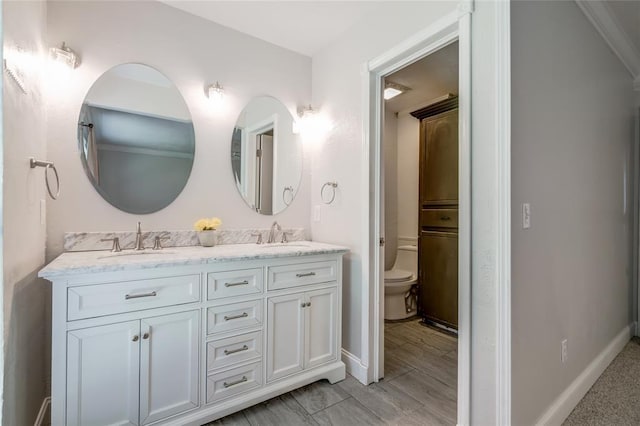 16408 Del Mar Dr, Edmond, OK 73013 - full bath with double vanity and toilet