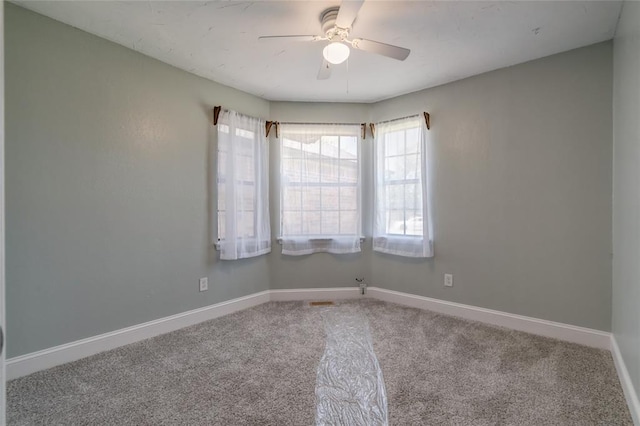 16408 Del Mar Dr, Edmond, OK 73013 - unfurnished room featuring carpet floors and a ceiling fan