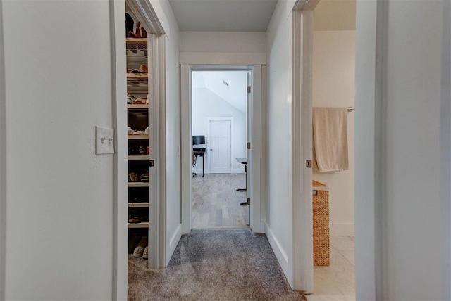 1001 Fountain Gate Cir, Norman, OK 73072 - hallway with carpet and baseboards