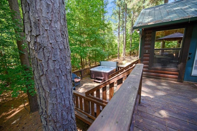 244 Hiddenwater Rd, Broken Bow, OK 74728 - view of wooden terrace