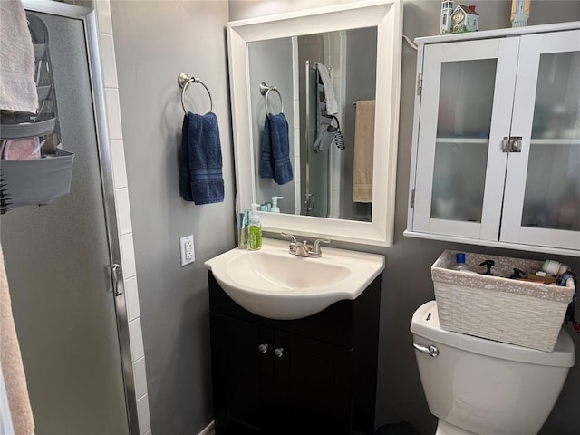 1901 N Oklahoma Ave, Shawnee, OK 74804 - bathroom featuring vanity and a shower stall