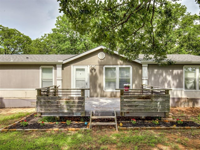 355370 E 970th Rd, Sparks, OK 74869 - view of front of property with crawl space and roof with shingles