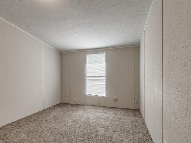 355370 E 970th Rd, Sparks, OK 74869 - empty room with ornamental molding, carpet, and a textured ceiling