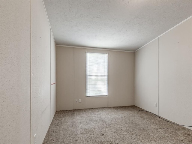 355370 E 970th Rd, Sparks, OK 74869 - empty room featuring carpet flooring, ornamental molding, and a textured ceiling