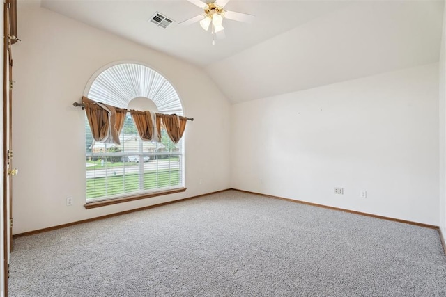 12417 Sussex Dr, Oklahoma City, OK 73130 - bonus room with lofted ceiling, carpet floors, and a ceiling fan