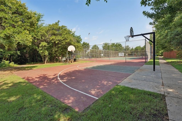 12417 Sussex Dr, Oklahoma City, OK 73130 - view of basketball court featuring community basketball court and a tennis court