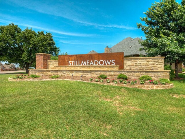 16208 Windrush Pl, Edmond, OK 73013 - community / neighborhood sign with a yard