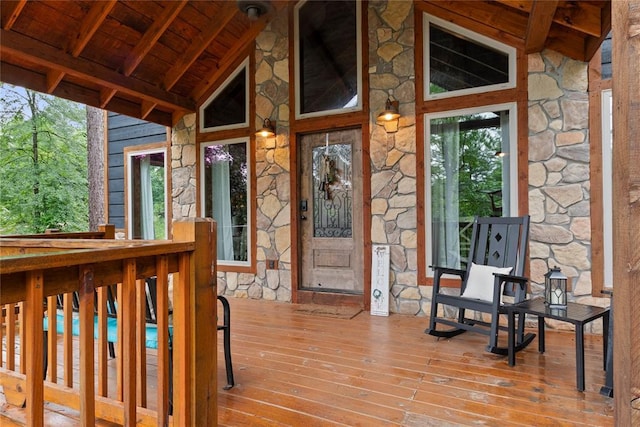 180 Black Jack Trl, Hochatown, OK 74728 - view of deck