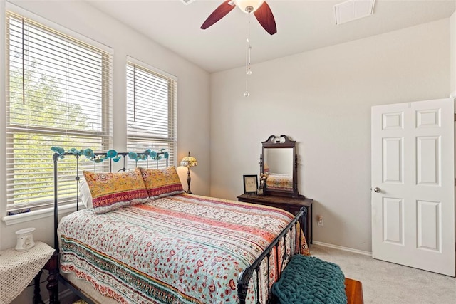 2321 NW 162nd Ter, Edmond, OK 73013 - bedroom featuring carpet flooring and ceiling fan
