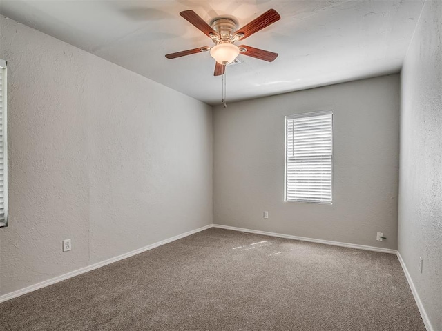 118 W Marshall Dr, Oklahoma City, OK 73110 - spare room with ceiling fan, carpet flooring, and a textured wall